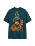 Peace bro Petrol Blue boxi fit t-shirt