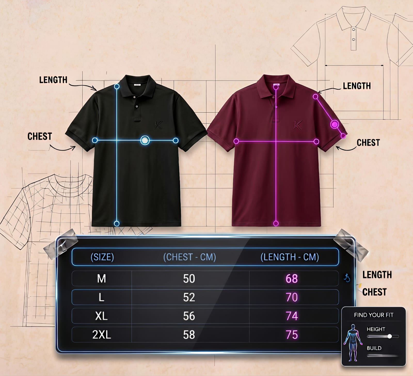 Dark blue polo kk t shirt