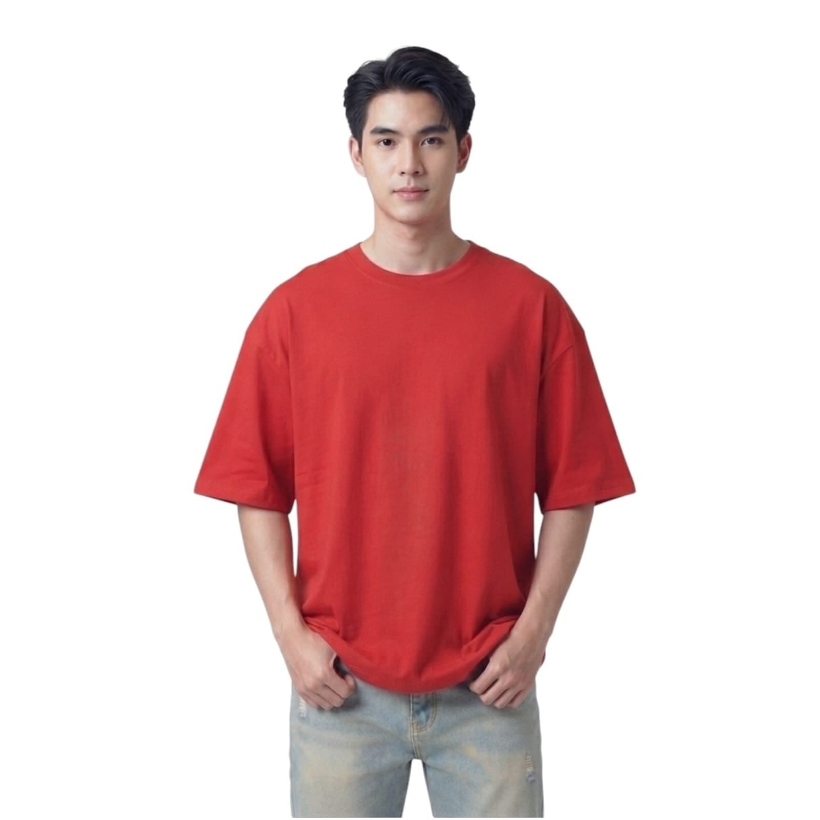 Bold Red Oversized T shirt