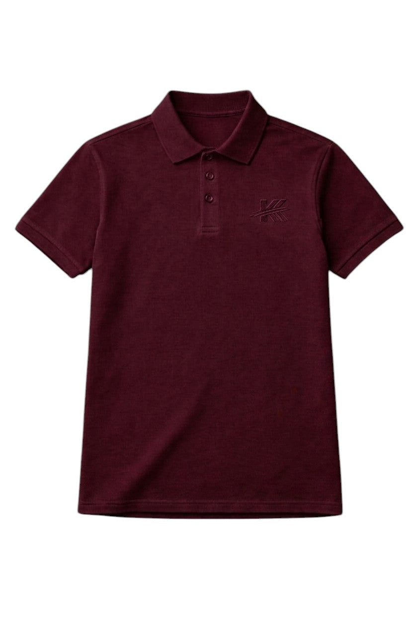 Burgundy polo kk t shirt