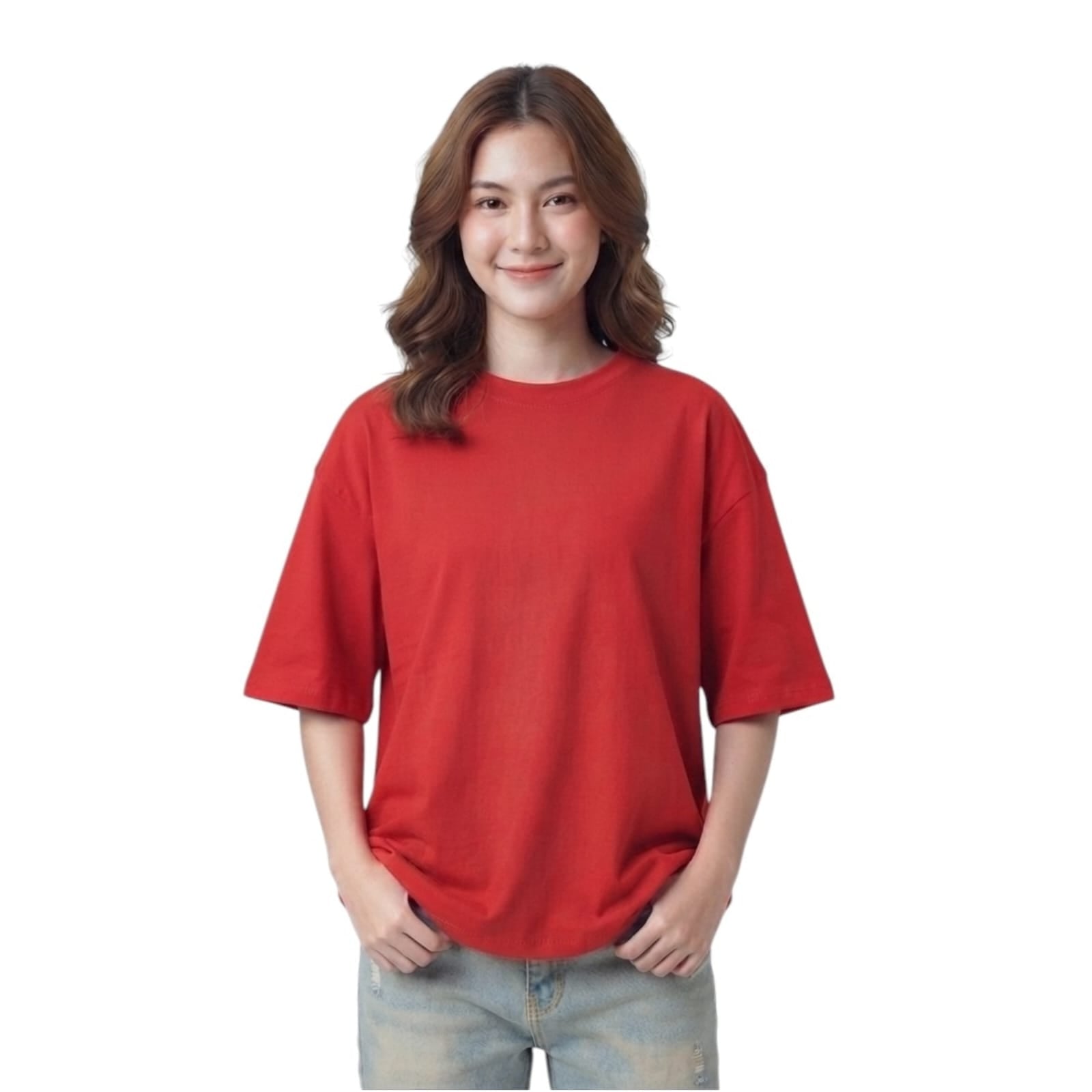 Bold Red Oversized T shirt