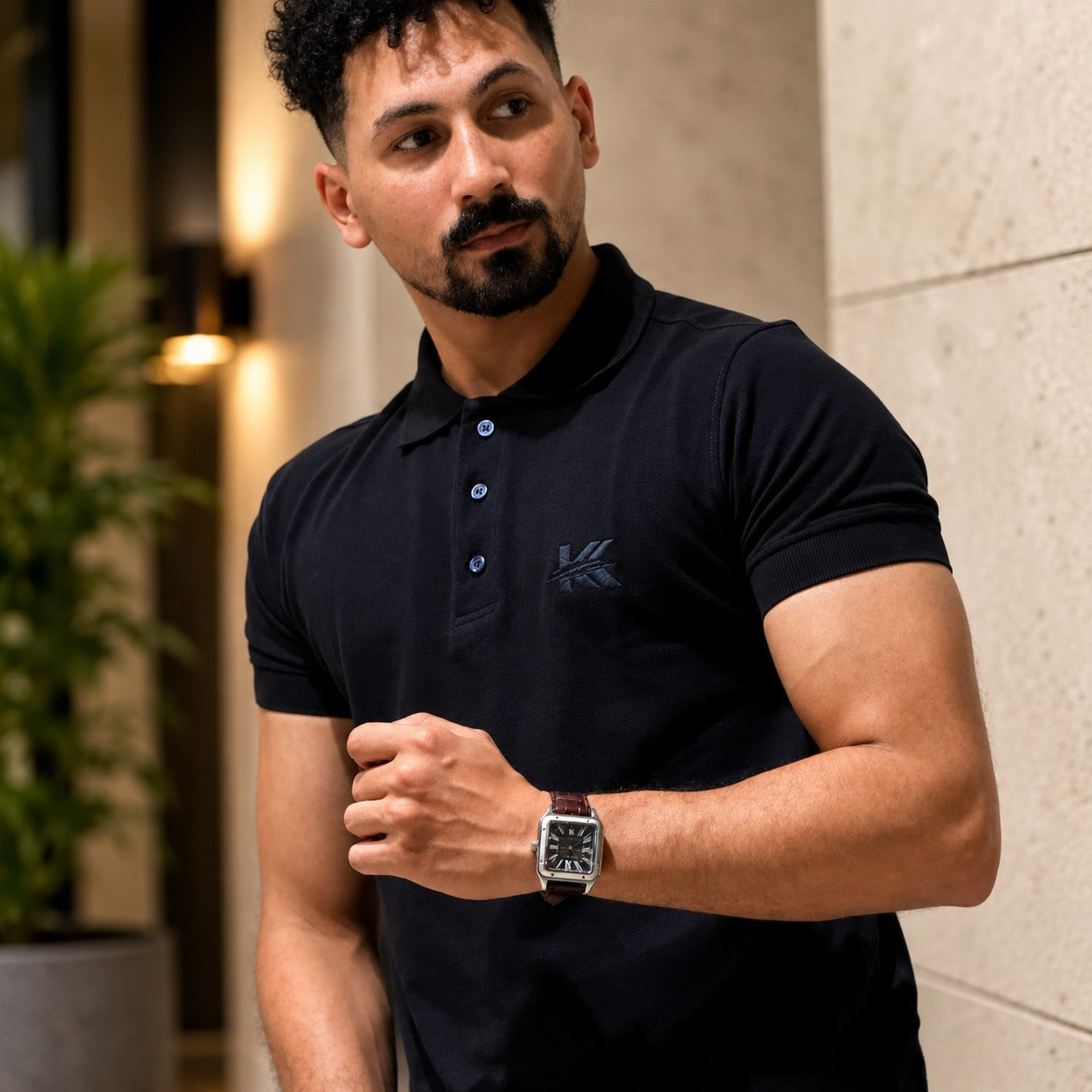 Dark blue polo kk t shirt